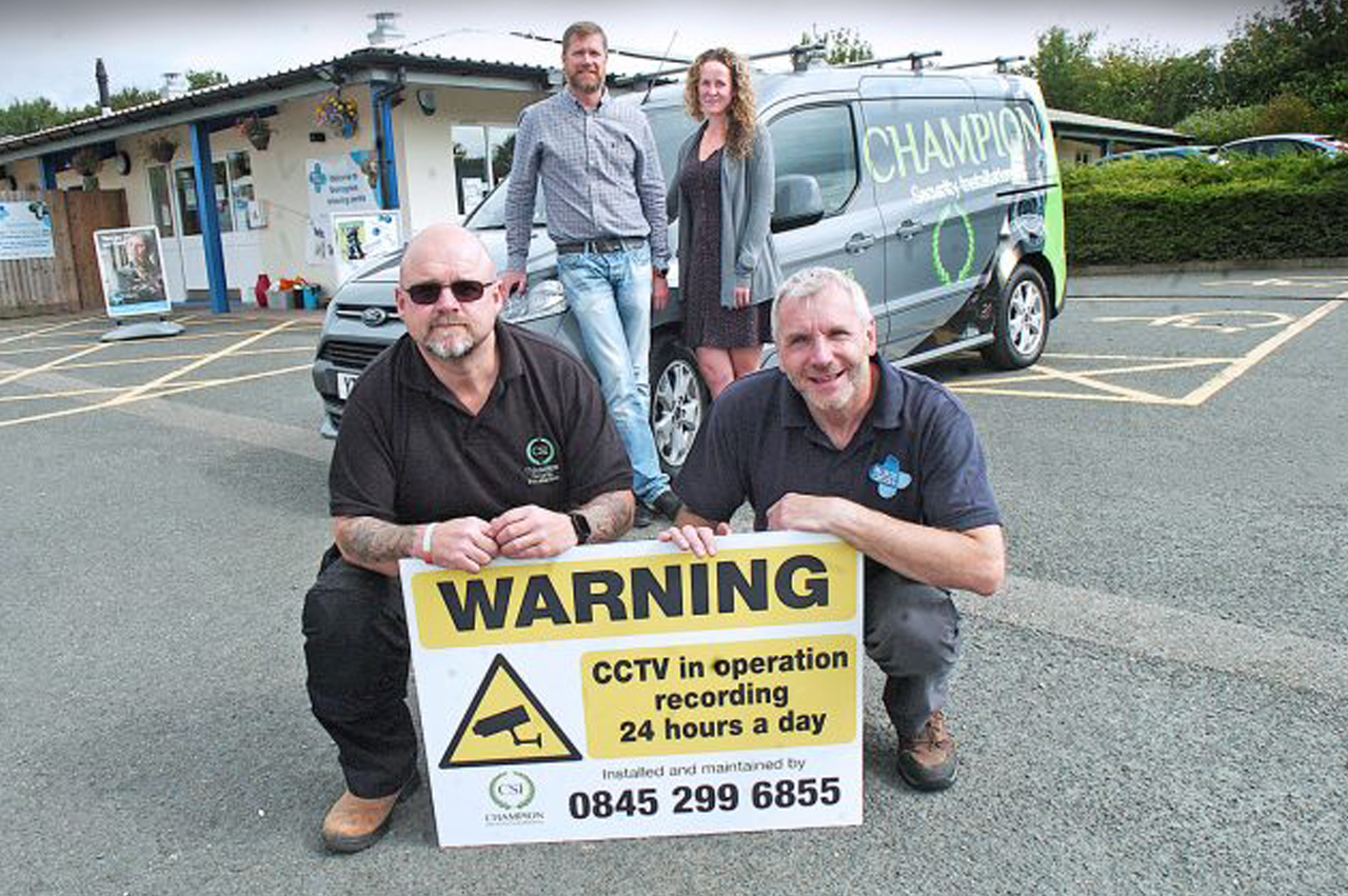 Bromsgrove security company installs free CCTV for Blue Cross after charity's goods were stolen